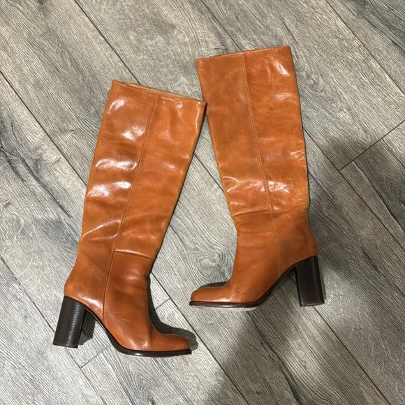• Free People • Women's Red Grayson Tall BootsLeather Heeled 37.5