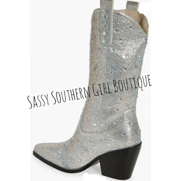 🆕⭐ Nashville rhinestone cowboy boots