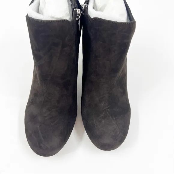 ✅ NWB Enzo Angiolini Eahaver Ankle SUEDE Boots BROWN SIZE 9.5