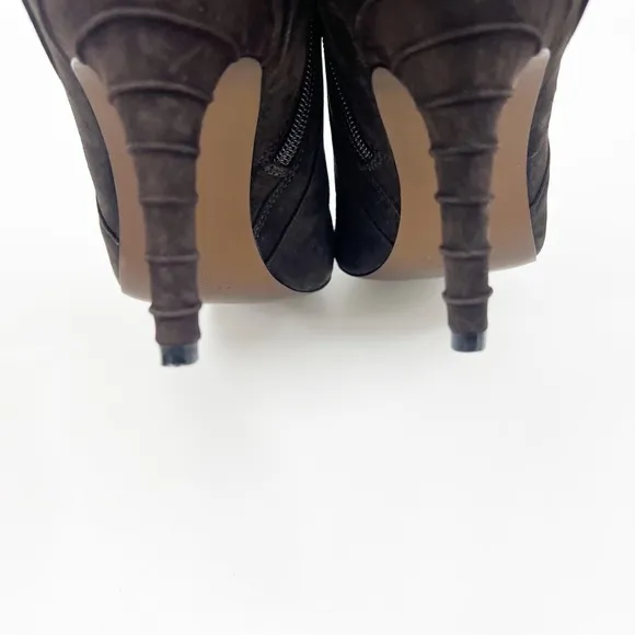 ✅ NWB Enzo Angiolini Eahaver Ankle SUEDE Boots BROWN SIZE 9.5