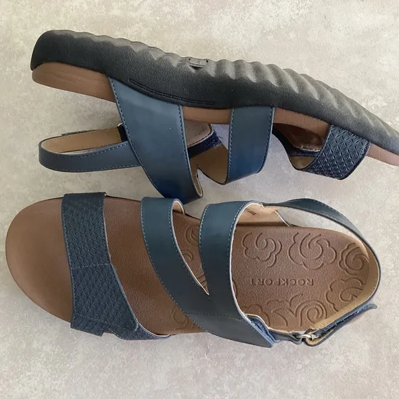 ♦️ ROCKPORT leather adjustable fit sandals 8.5 NWOT