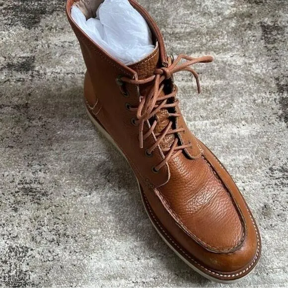 [11.5] Andrew Marc Men’s Casual Real Leather Maple Brown Boots