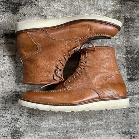 [11.5] Andrew Marc Men’s Casual Real Leather Maple Brown Boots