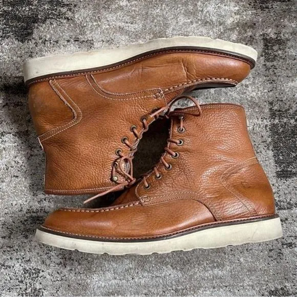 [11.5] Andrew Marc Men’s Casual Real Leather Maple Brown Boots