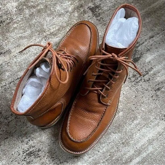 [11.5] Andrew Marc Men’s Casual Real Leather Maple Brown Boots