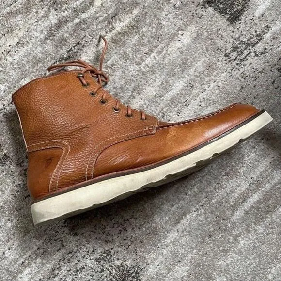 [11.5] Andrew Marc Men’s Casual Real Leather Maple Brown Boots