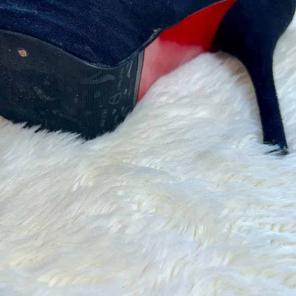 37 US7 No Name SkyHigh Platform Black Suede Over The Knee Platform Boots