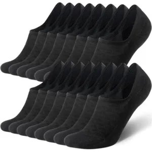 8 Pairs Mens No Show Socks with Cushion Low Cut Invisible Non
