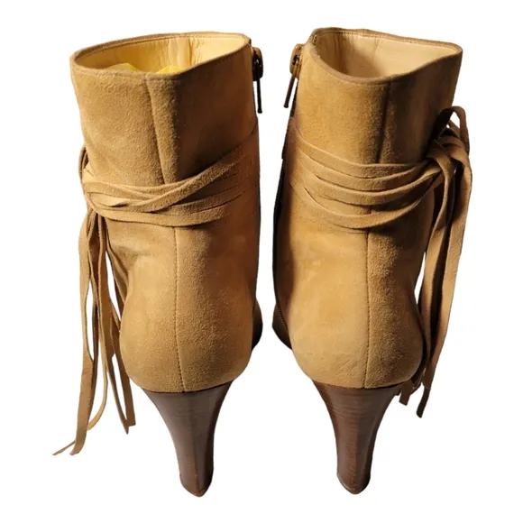 90s Western Suede Fringe Ankle Boots, Antonio Melani, Size 7M, &quot;Glove Fit,&quot;