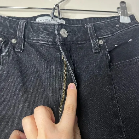 A F The Skinny High Rise Curve Love Edgy Goth Split Hem Jeans