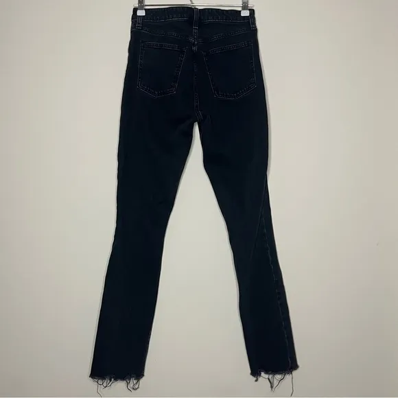 A F The Skinny High Rise Curve Love Edgy Goth Split Hem Jeans