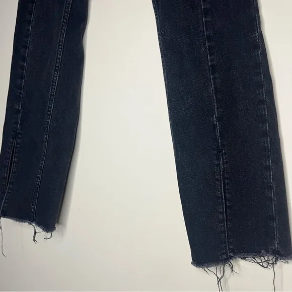 A F The Skinny High Rise Curve Love Edgy Goth Split Hem Jeans