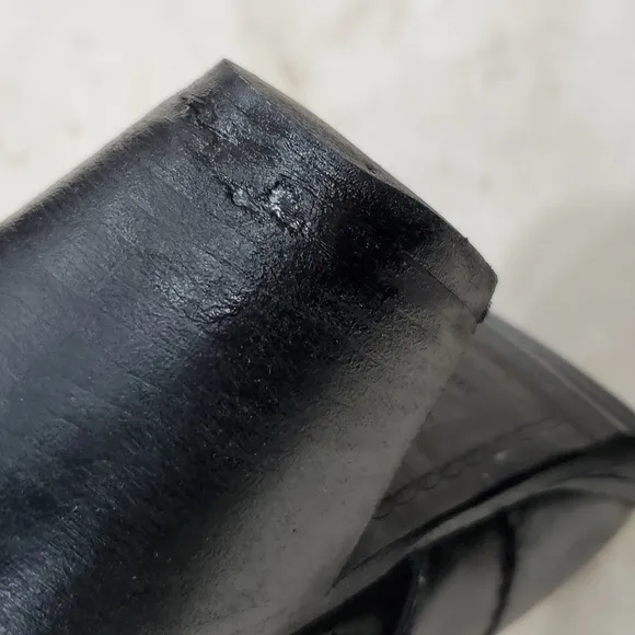 Acne pistal boots women's EU size 36 black leather heels side zip