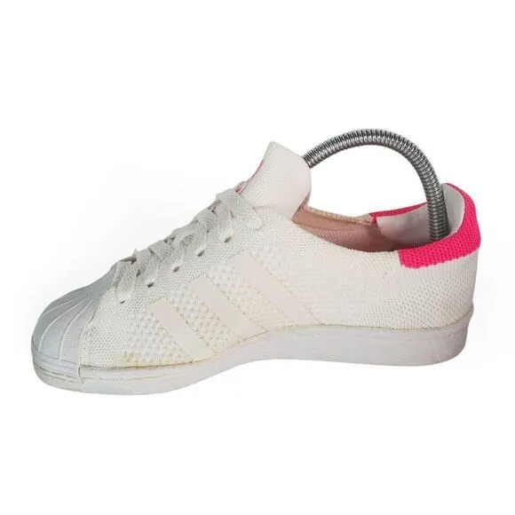 Adidas 80s Primeknit 'White Solar Pink' Casual Sneakers BB5095 Women's 5.5