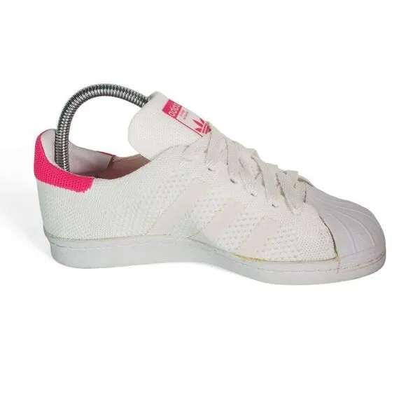 Adidas 80s Primeknit 'White Solar Pink' Casual Sneakers BB5095 Women's 5.5