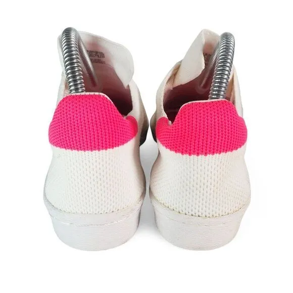 Adidas 80s Primeknit 'White Solar Pink' Casual Sneakers BB5095 Women's 5.5