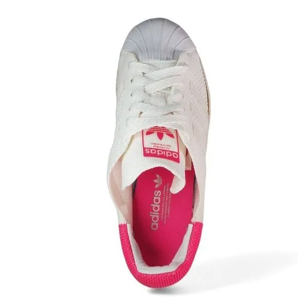 Adidas 80s Primeknit 'White Solar Pink' Casual Sneakers BB5095 Women's 5.5