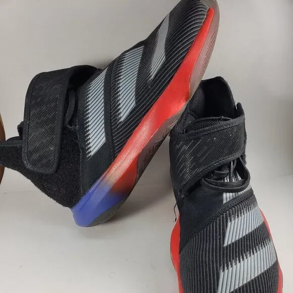 Adidas Boys' Sneakers, Grey, Black, Red, Size 5.5 Back to school, Good Condition