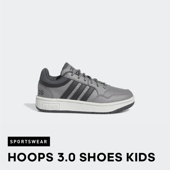 adidas Hoops 3.0 Shoes Kids Trainers | Size 4 | NWT