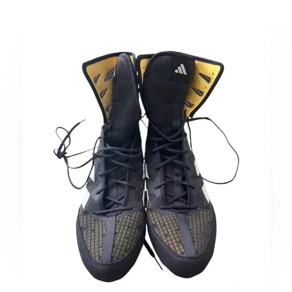 Adidas Men’s Box Hog 4 Shoes in Black/White in size 10.5