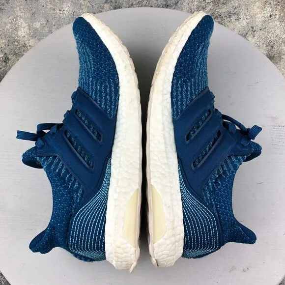 Adidas Men's Size 10 Ultra Boost 3.0 Parley Night Navy Blue Lace-Up Sneakers