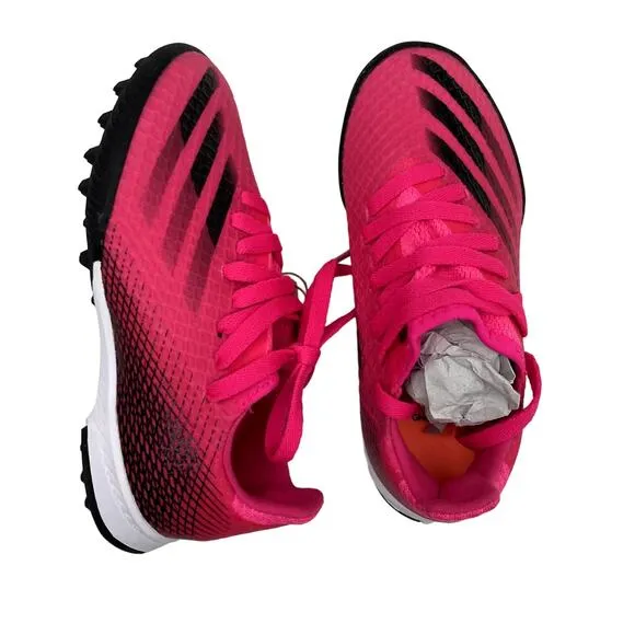 Adidas NEW Ghosted.3 TF J Soccer Cleats - Turf - Shock Pink Black - 11K