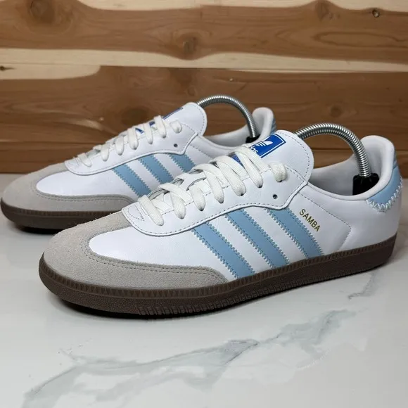 Adidas Originals Samba OG Shoes Casual Sneakers Halo Blue  (JI2003) Men's sz 9.5