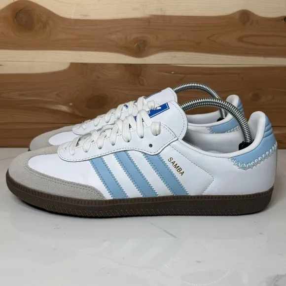 Adidas Originals Samba OG Shoes Casual Sneakers Halo Blue  (JI2003) Men's sz 9.5