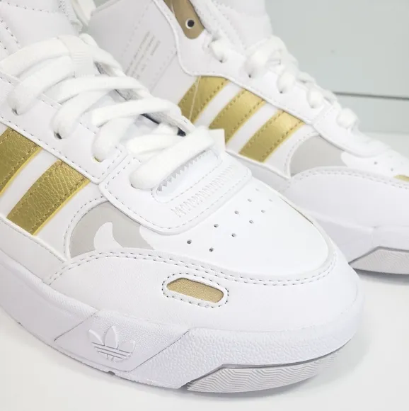 Adidas Post Up WOMEN White Gold Mid Top Casual Lifestyle Sneakers Size 6