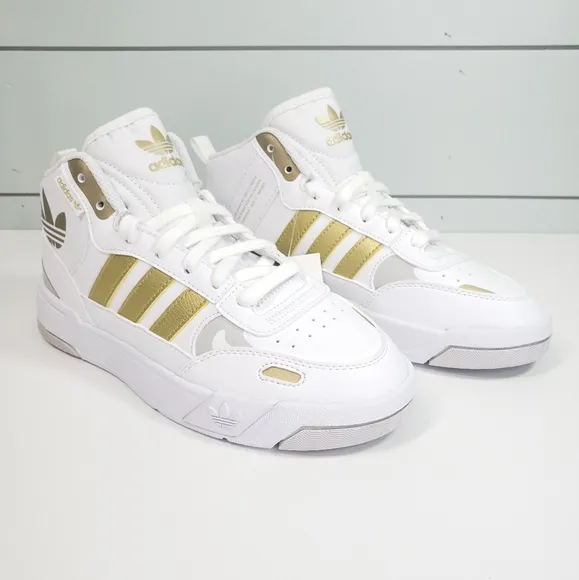 Adidas Post Up WOMEN White Gold Mid Top Casual Lifestyle Sneakers Size 6