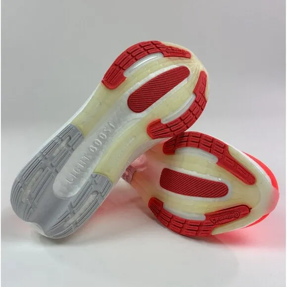 adidas Ultraboost Light Womens Red White Running Shoes Sneakers HP3344