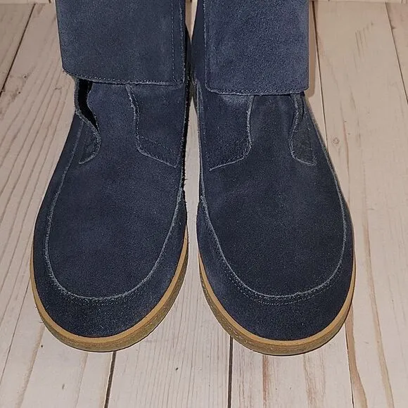 Aerosoles Full Moon Booties Boots Blue Suede leather Hook Loop Closure 8.5