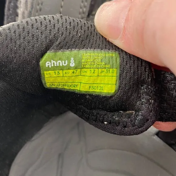 Ahnu Men's Grey Mesh Trail Hiking Sandals Sneakers Size 13