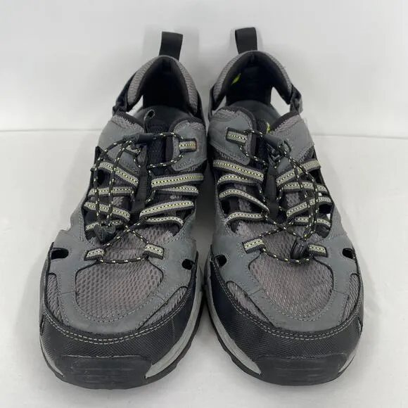 Ahnu Men's Grey Mesh Trail Hiking Sandals Sneakers Size 13