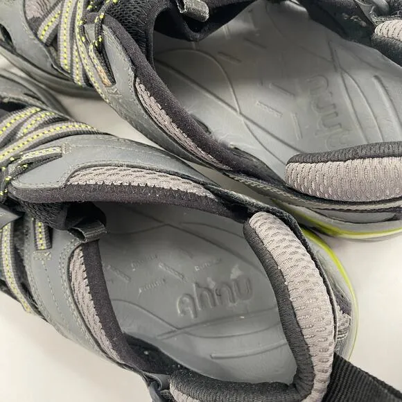 Ahnu Men's Grey Mesh Trail Hiking Sandals Sneakers Size 13