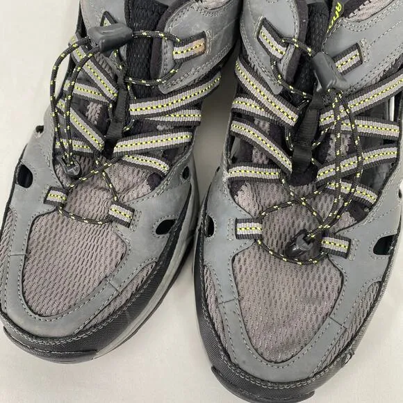 Ahnu Men's Grey Mesh Trail Hiking Sandals Sneakers Size 13
