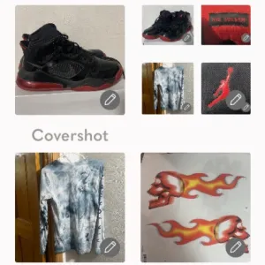 Air Jordans 270 Mars Black/Red 6.5Y Air LongSleeved S 2🔥NOC💀Stickers 10x4”