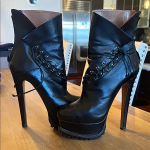 Alaia Corset Leather Platform Boots, F/W 2012