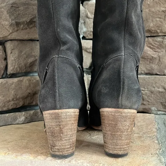 Alberto Fermani Gray Suede Knee-High Boots / SZ 39 or 8.5-9