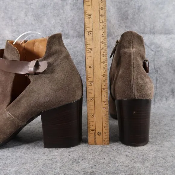 Alberto Fermani Shoes Womens 39 Booties Fashion Leather Cutout Open Toe Brown