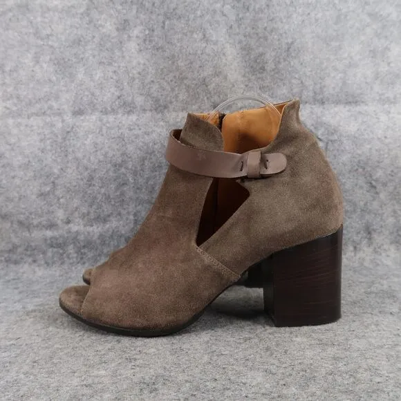 Alberto Fermani Shoes Womens 39 Booties Fashion Leather Cutout Open Toe Brown