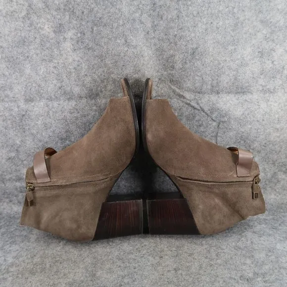 Alberto Fermani Shoes Womens 39 Booties Fashion Leather Cutout Open Toe Brown