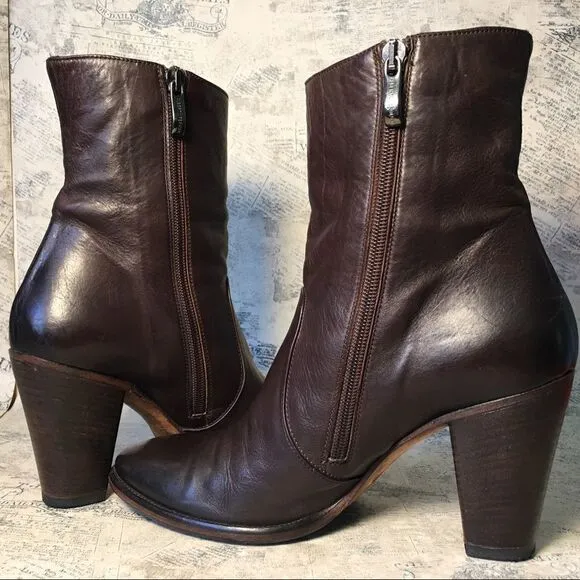 Alberto Fermani very soft brown leather boots