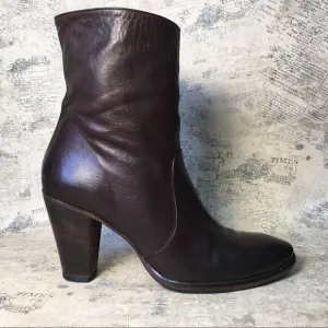 Alberto Fermani very soft brown leather boots