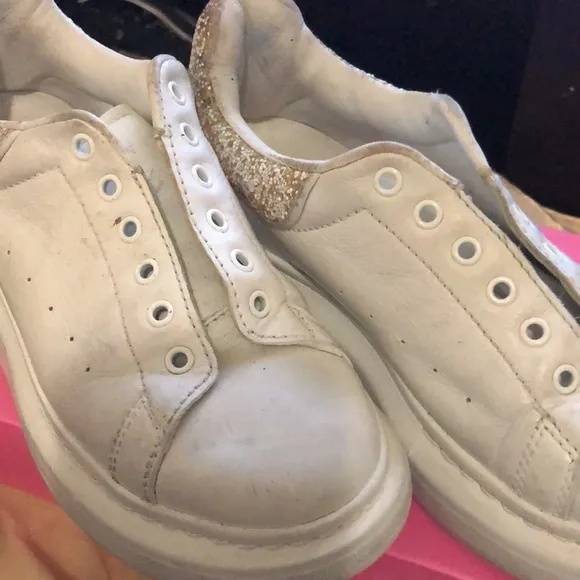 Alexander McQueen Wmns Court Trainer 'White Pink Glitter