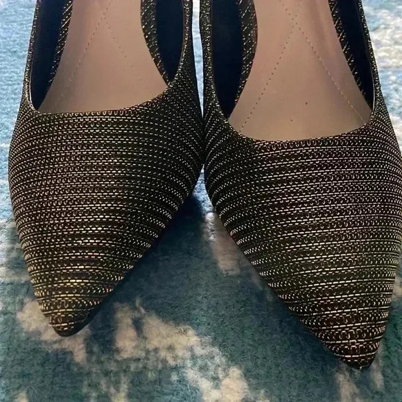 Alfani step and flex gold metallic stiletto heels, 7.5. NWOB
