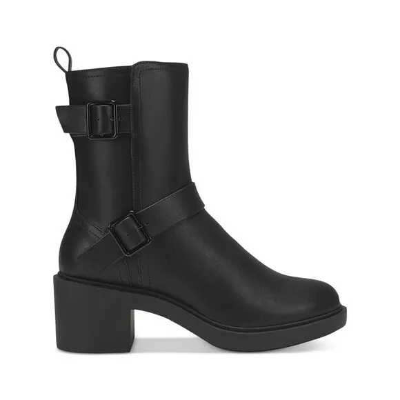 ALFANI Womens Black Buckle Accent Chantal Round Toe Block Heel Heeled Boots 7 M
