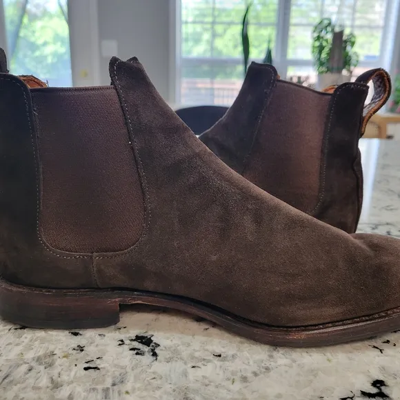 Allen Edmonds Brown Chelsea Boots Suede 8.5 3e