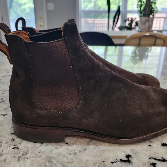 Allen Edmonds Brown Chelsea Boots Suede 8.5 3e