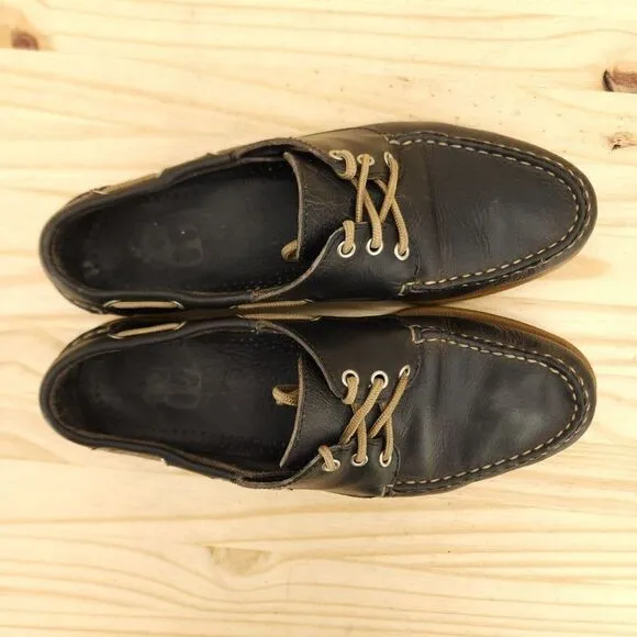 Allen Edmonds Harbour Men's Boat Shoes Sz 9 D Navy Blue Casual Deck Loafers